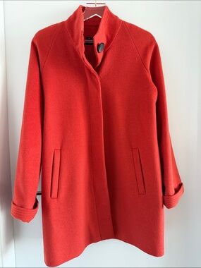 NWOT - Bellissima Women’s Red/Orange Wool & Cashmere Coat